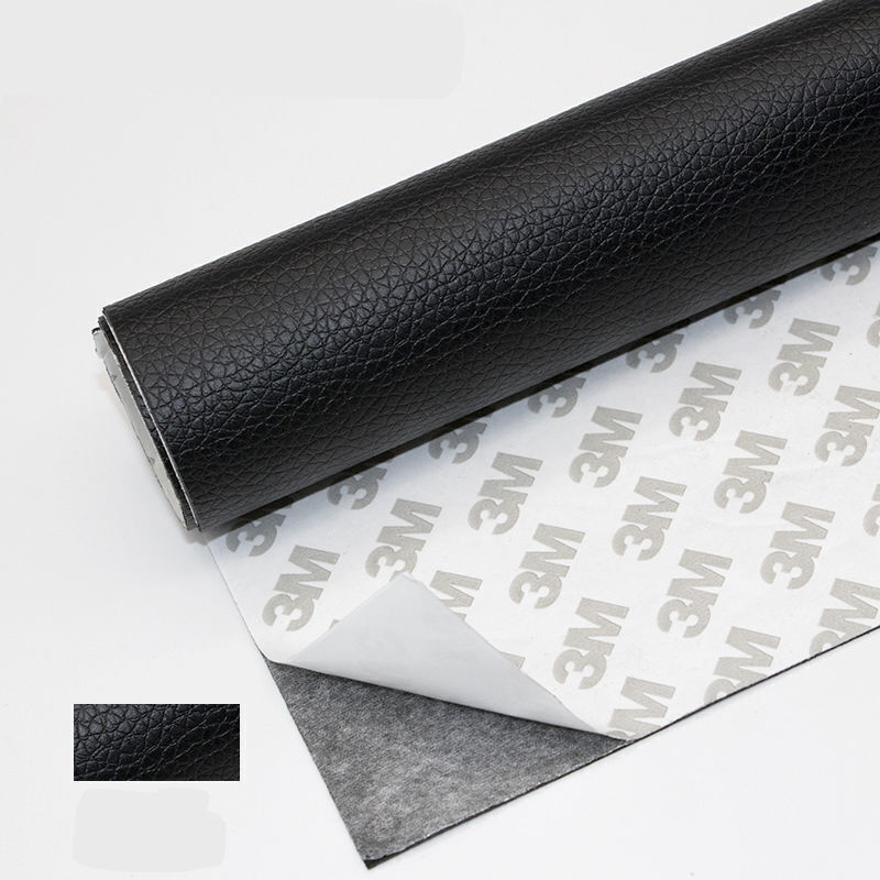 Lederkleberolle 50 x 120 cm, Kunstlederaufkleber, Lederflicken zur Reparatur von Sofas, Autositzen, Handtaschen und Lederjacken (schwarz)