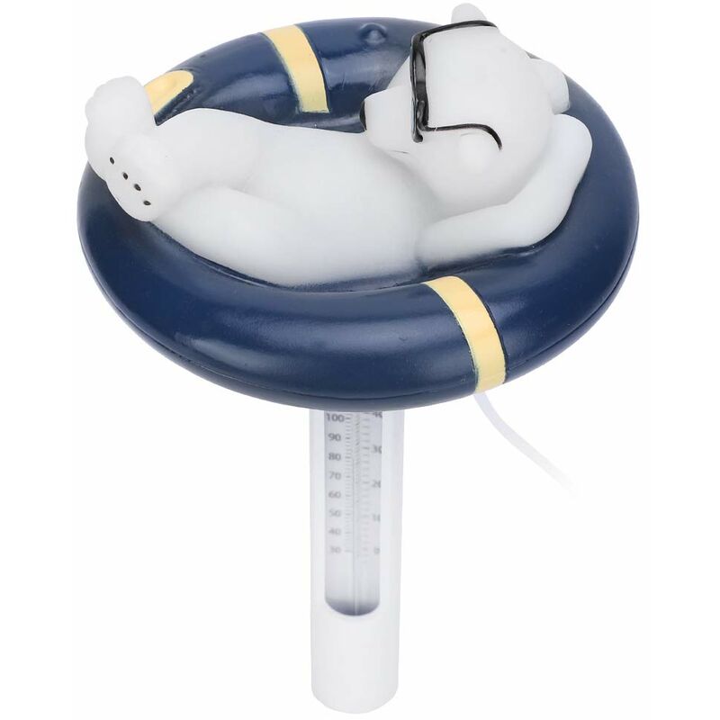 Leicht ablesbares schwimmendes Pool-Thermometer, Schwimmbad-Thermometer, Pool-Thermometer im Cartoon-Bär-Stil, schwimmendes Pool-Zubehör, für in den