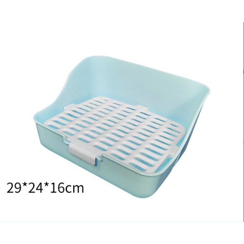 Leicht zu reinigende Kaninchentoilette, für die Stubenreinheitserziehung, für Kleintiere/Kaninchen/Meerschweinchen/Frettchen
