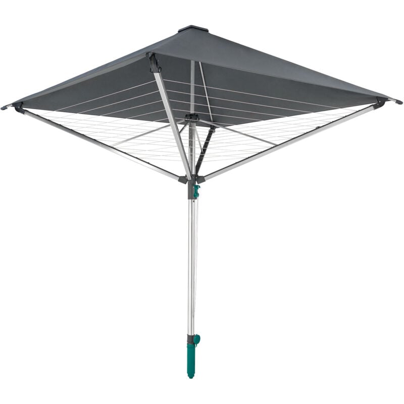 Wäscheschirm LinoProtect 400 mit wasserdichtem Dach, Wäschespinne verlängert die Outdoor-Trockensaison, Wäscheständer aus Aluminium inkl. Bodenhülse