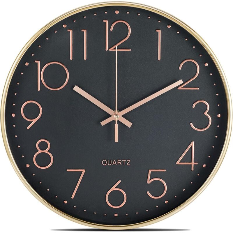 Leise, nicht tickende Wanduhr, 30,5 cm, moderne Wanduhr, batteriebetrieben, Dekor, leicht zu lesen, für Küche, Zuhause, Wohnzimmer, Büro, Badezimmer