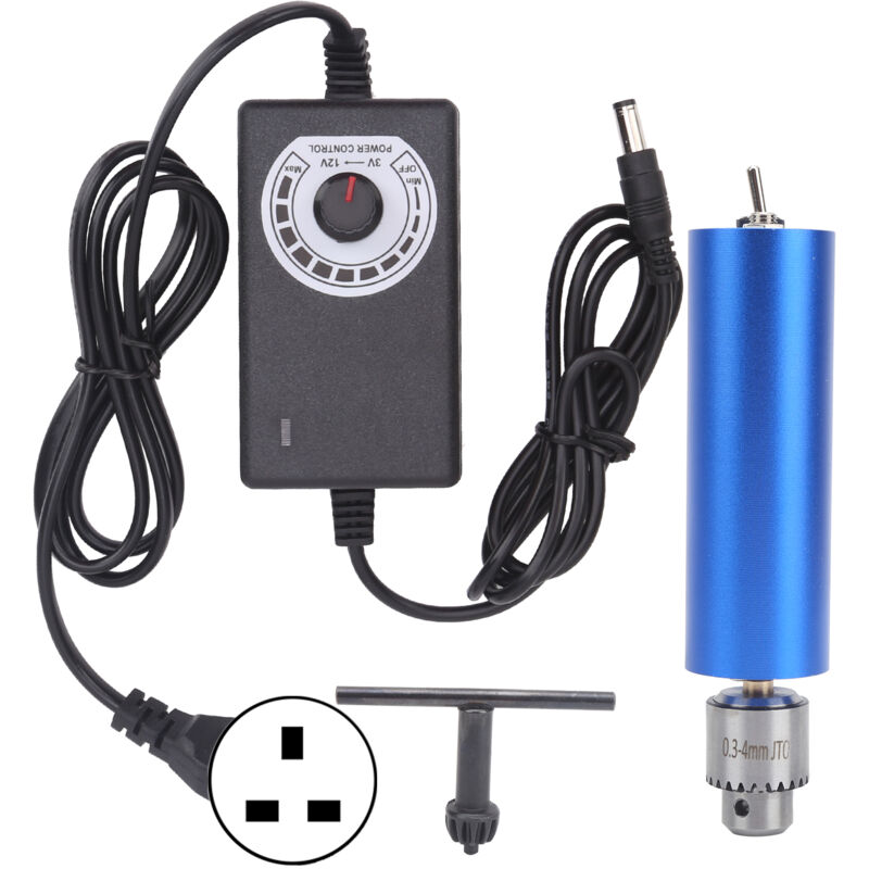 Leistungsstarke elektrische Bohrmaschine zum Schneiden und Gravieren von Holz – Profiqualität – 100–240 V Wechselstrom – UK-Stecker