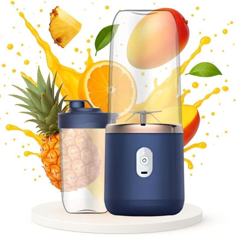 Leistungsstarker, wiederaufladbarer tragbarer Mixer für Smoothies und Milchshakes kabelloser Mixer für unterwegs.