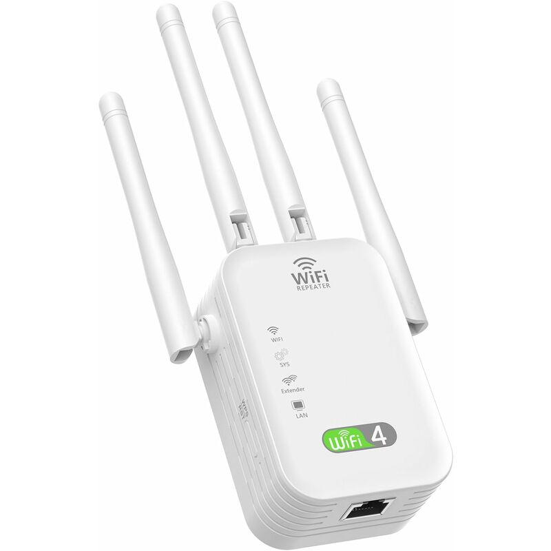 Leistungsstarker WLAN-Repeater, 300 Mbit/s, leistungsstarker WLAN-Verstärker, 2,4 GHz, WLAN-Booster, unterstützt 35 Geräte, WLAN-Extender mit