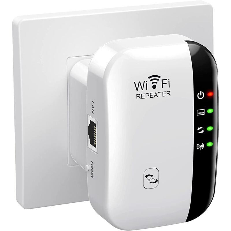 Leistungsstarker WLAN-Repeater, 300 Mbit/s, leistungsstarker WLAN-Verstärker, 2,4 GHz WLAN-Reichweitenverstärker, WLAN-Repeater-Extender mit