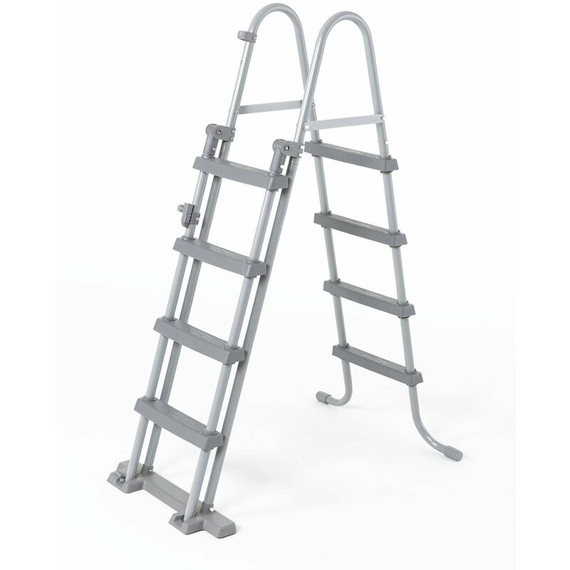 Bestway - Pool-Sicherheitsleiter für Becken bis 122 cm ohne Plattform - 2x4 Stufen - grau
