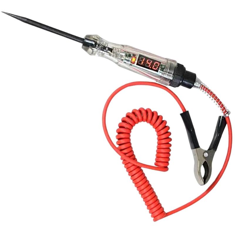 Dolaso - Lembeauty Digitaler LED-Kfz-Schaltkreistester, Kfz-Prüflampe Stromkreistester 3–48 V/5–120 v dc, digitales LCD-Display,