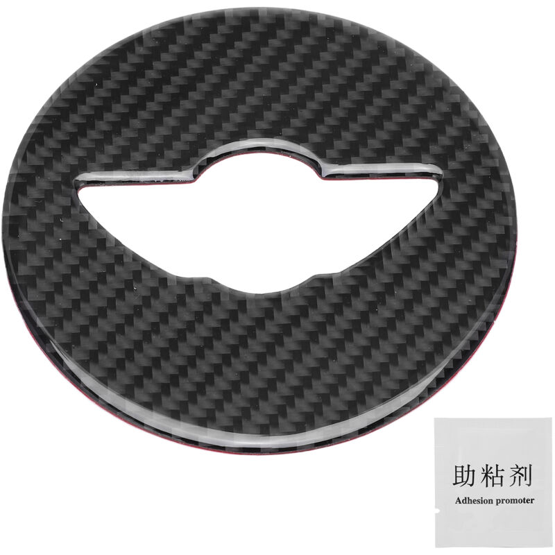 Lenkrad-Emblem-Aufkleber, Yosoo Carbonfaser-Lenkrad-Mittelemblem-Aufkleber, Auto-Innenausstattung für Mini F-Serie Lenkrad-Mittelemblem-Dekor.