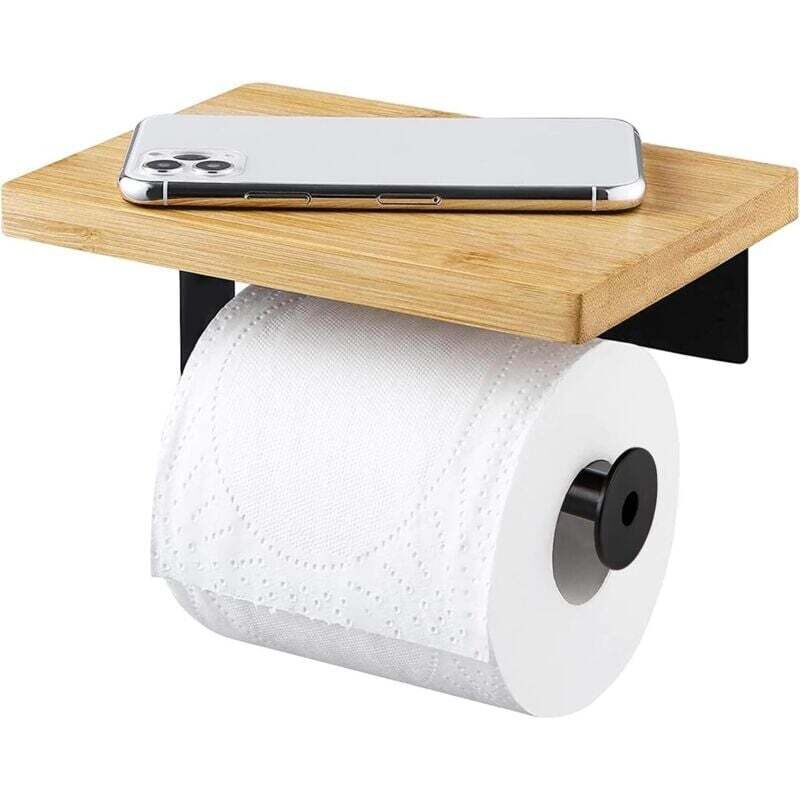 Les porte-papier toilette pour salle de bain comprennent des porte-papier toilette avec plateaux en bambou, des porte-papier toilette muraux, des