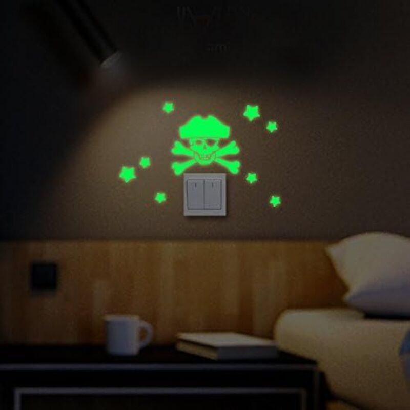 Leuchtende Cartoon-Katzen-Wandtattoos – leuchten im Dunkeln – Kinderzimmerdekoration