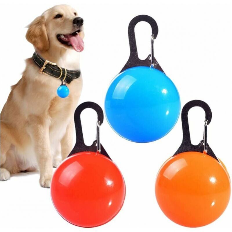 Leuchtender Hundeanhänger, 3 Stück, Haustier-Leuchtanhänger-Halskette, leichtes Hundehalsband, Hundeanhänger, LED-Anhänger, um zu verhindern, dass