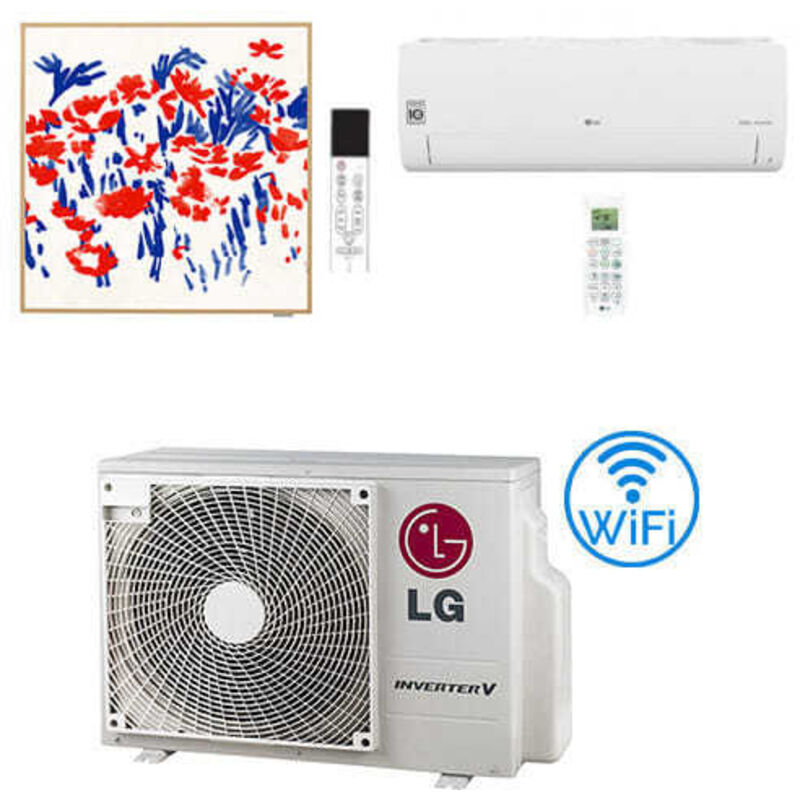 LG Artcool Klimaanlage Galerie FOTO + Libero Smart R32 Dual Split Inverter 9000 + 12000 BTU mit U.E. MU2R17 NEU Klasse A+++/A++