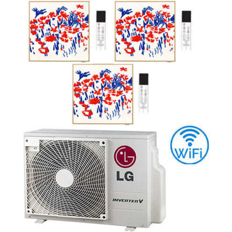 LG Artcool Klimaanlage Galerie FOTO R32 Trial Split Inverter 9000 + 9000 + 12000 BTU mit E.U. MU3R21 NEU Klasse A+++/A+