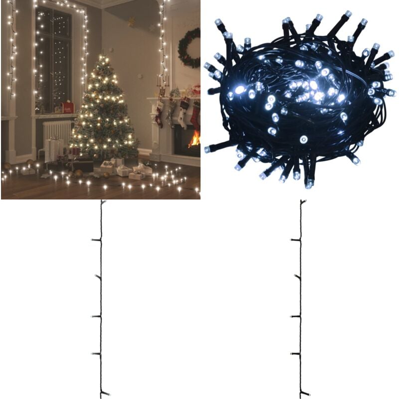 Lichterkette 600 LEDs Indoor und Outdoor IP44 60 m Kaltweiß - Weihnachtsdeko - Lichterkette - LED-Beleuchtung - Außendeko - Winterdeko - Home & Living