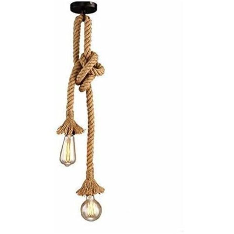 Lichterketten-Kronleuchter mit zwei Leuchtenköpfen, E272-Fassung, Vintage-Stil, kreativer Industrie-DIY-Kronleuchter, verstellbare Lampe für
