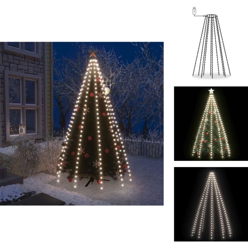 Lichtschläuche & Lichterketten - Living Weihnachtsbaum-Lichternetz mit 300 LEDs Kaltweiß 300 cm