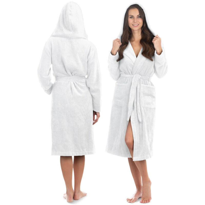 Liebenstein - Bademantel Damen Größe s Premium Bademantel aus Baumwolle Weiß