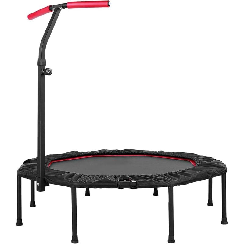 LIFERUN Achteckiges Fitness-Trampolin, faltbares Mini-Trampolin für Kinder/Erwachsene, Ø 128 cm, Indoor-/Outdoor-Trampolin mit verstellbarem Griff,