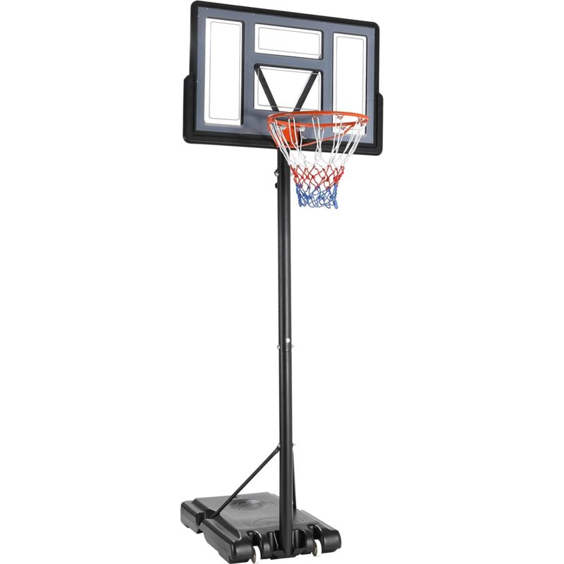 LIFERUN Outdoor-Basketballkorb, Korbhöhe Verstellbar von 135 bis 305 cm, mit 110 x 71 cm Rückwand, Geeignet für Erwachsene, Jugendliche, Kinder, für