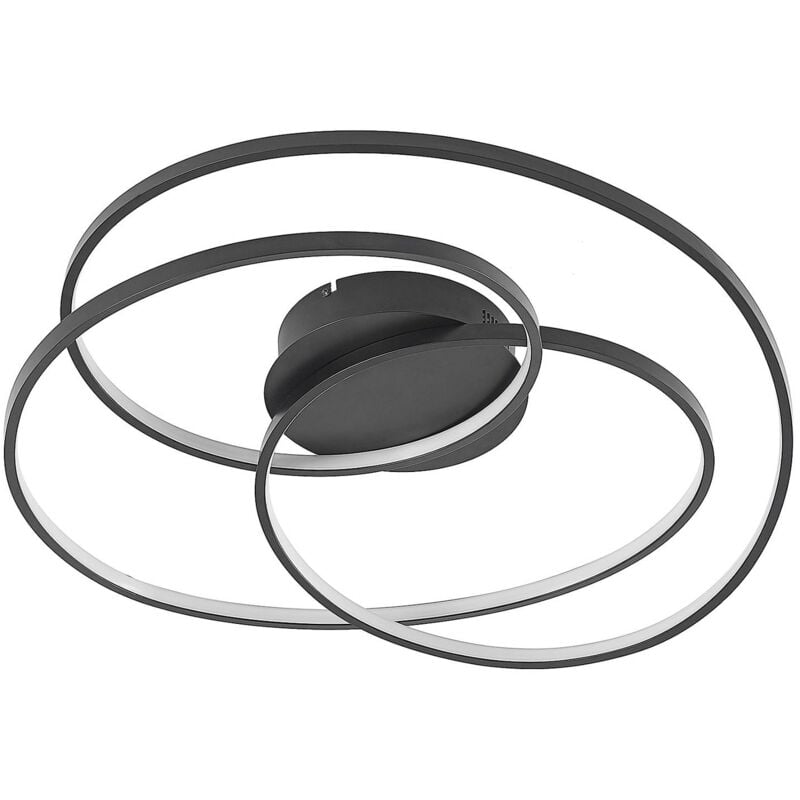 Neuwertig] Lindby Kateryna LED-Deckenlampe Deckenlampe Lampe Leuchte 36 w schwarz ø 6068