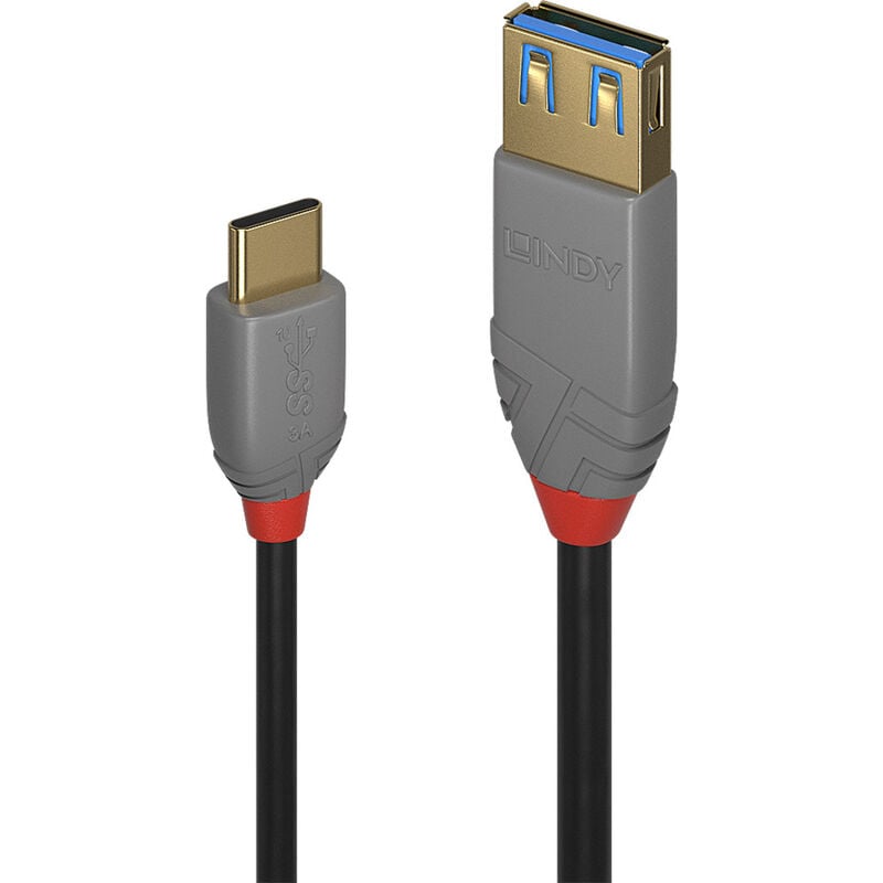 USB-Kabel usb 3.2 Gen1 (usb 3.0 / usb 3.1 Gen1) usb-a Buchse, usb-c® Stecker 0.15 m Schwarz 3 - Lindy