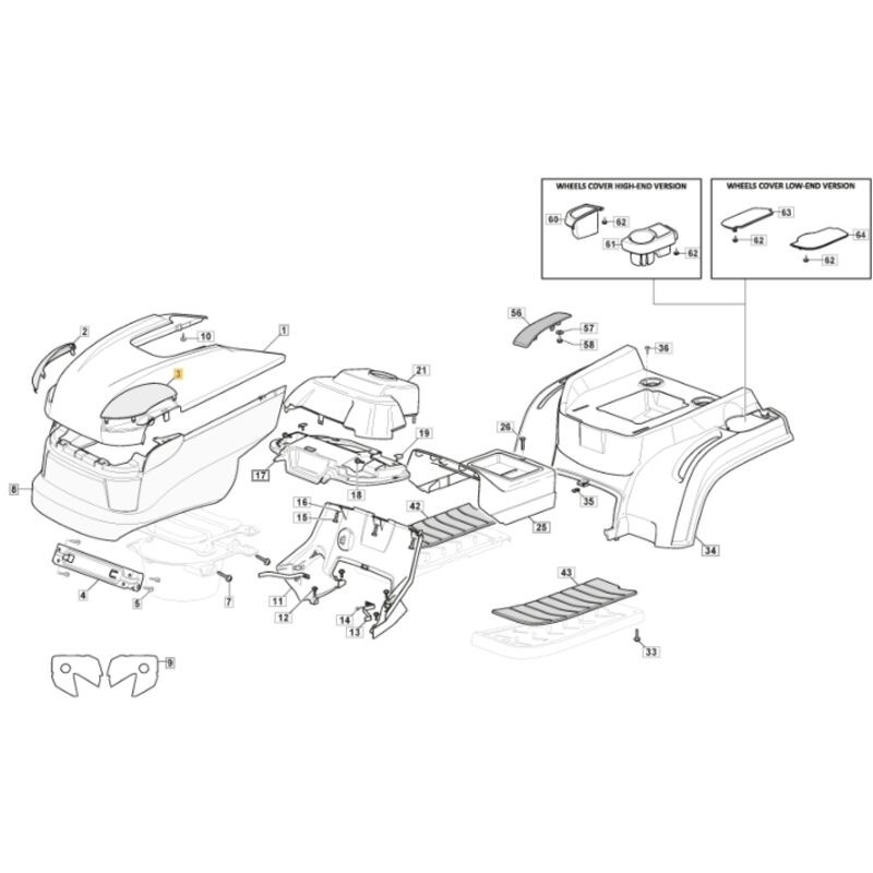 Linke Scheinwerfermaske für Rasentraktor ORIGINAL STIGA 325410902/0