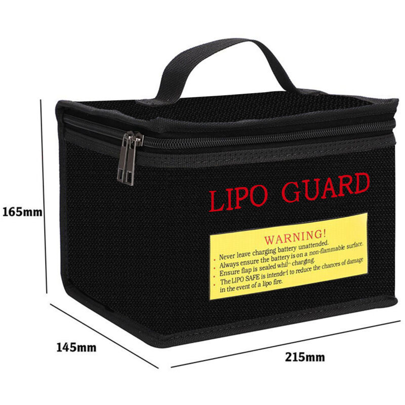 Lipo Bag Feuerfeste und explosionsgeschützte Lipo Bag Akku-Safe Bag LiPo Guard Safe Bag mit doppeltem reflektierendem Reißverschluss für die schnelle
