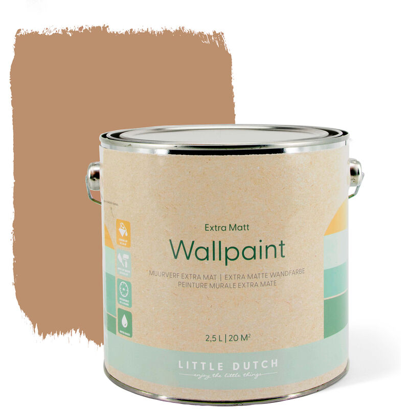 Wandfarbe Matt Pure Rust Orange 2,5L - Little Dutch