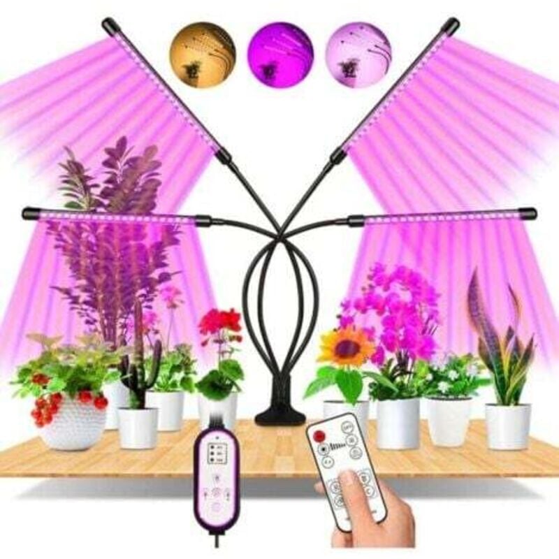 Lampe von Plante, 80 LEDs Lampe von Croissance zu/bei 360ḟ Beleuchtung Horticole mit, Lampe für Plante 4 Têtes Lampe Croissance Spectre Complet mit