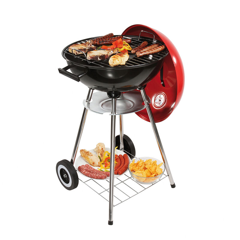 Holzkohlegrill 41cm rot/schwarz Livoo doc172r