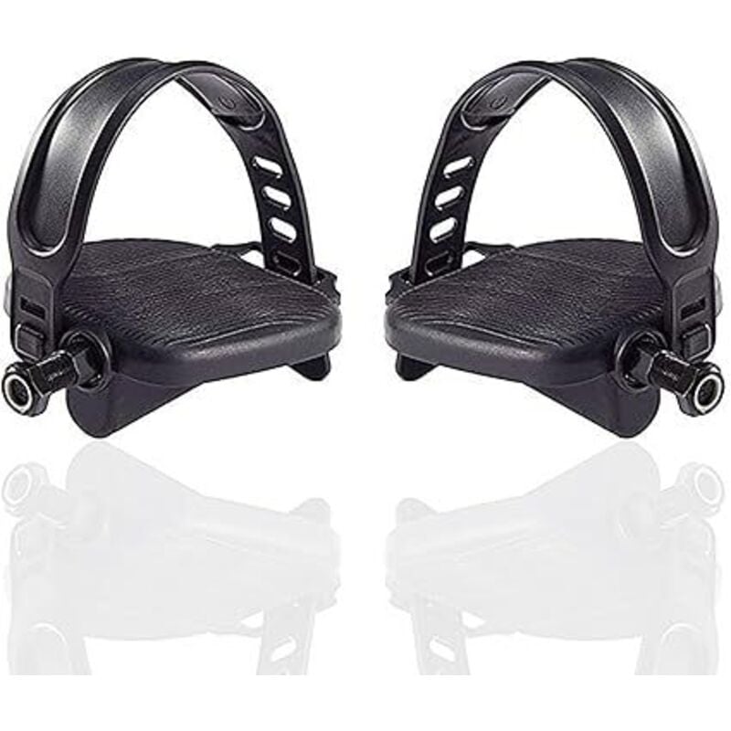 1 Paar Heimtrainer-Pedale mit rutschfesten Heimtrainer-Gurten - Lntyq