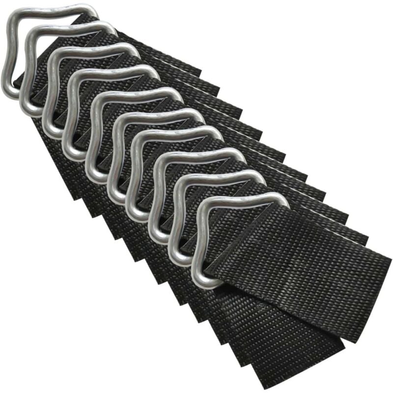 10 Stück dreieckige Trampolin-Schnallen, dreieckige V-Ringe für die Trampolin-Reparatur - Lntyq
