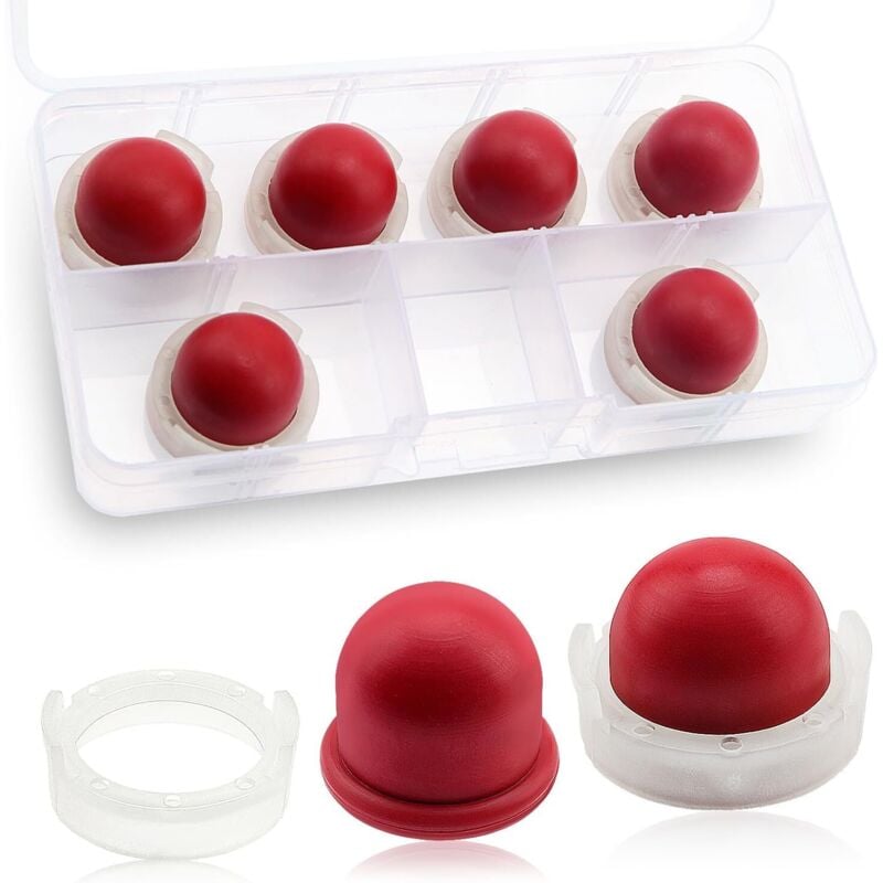 10-teilige Kraftstoff-Ansaugbirne, Ansaugpumpe, Ansaugbirne für Rasenmäher, Heckenschere, Benzinsäge, Gebläse-Kraftstoff-Ansaugbirne (rot) - Lntyq