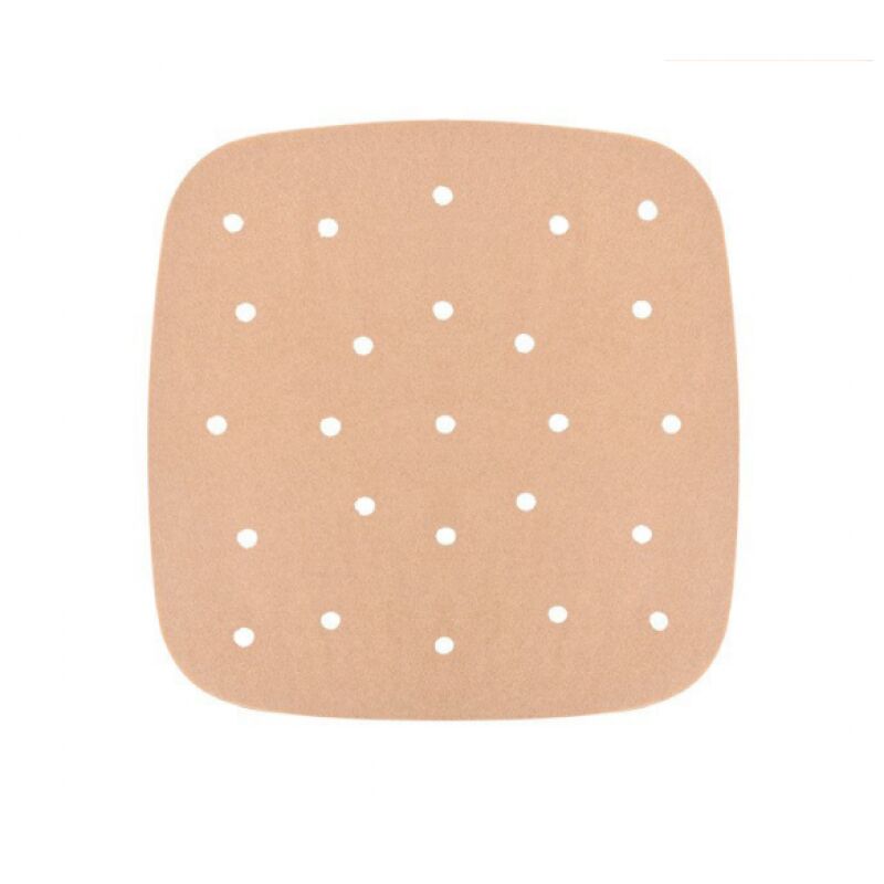 100 Air Fryer Pergamentpapier, Perforiertes Air Fryer Backpapier, Einweg Antihaft-Ölfreies Pergamentpapier Zubehör für Fritteuse Dampfgarer Ofen Air