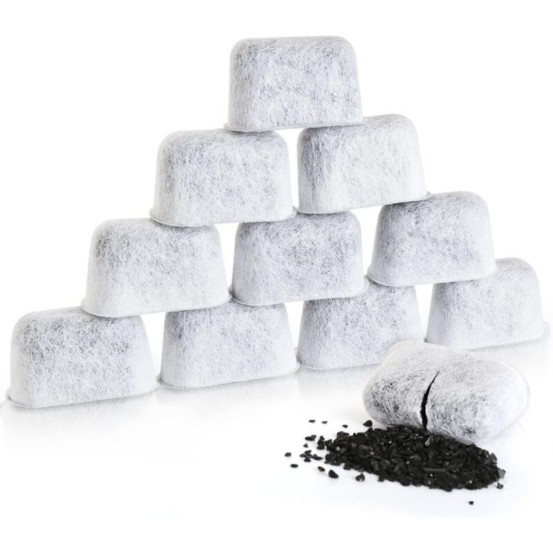 Lntyq - 12er-Pack Ersatz-Aktivkohle-Wasserfilter, Vliesfilter für Kaffeemaschinen, Kaffeevollautomaten, Ersatz-Wasserfilter