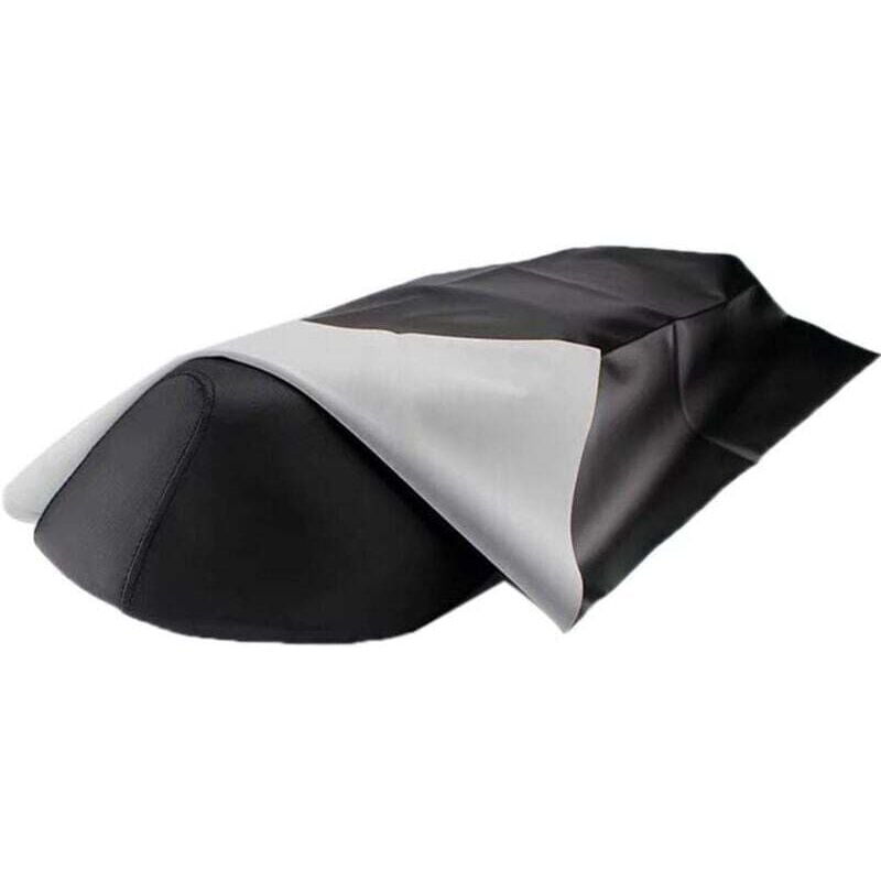 Lntyq 1PCS Motorrad-Sitzbezug, schwarzes Leder, Motorrad-Sattelbezug, universeller Leder-Sitzschutz, wasserdicht, verschleißfest, für die meisten