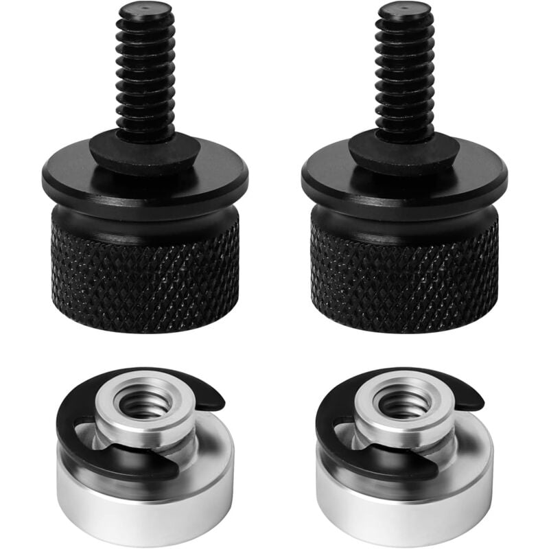 2 Sitzschrauben-Set, Harley Davidson Sattelschraube, Sitzschraube, Motorrad-Heckmontageschraube, für Motorrad, Aluminiumlegierung, Schwarz - Lntyq