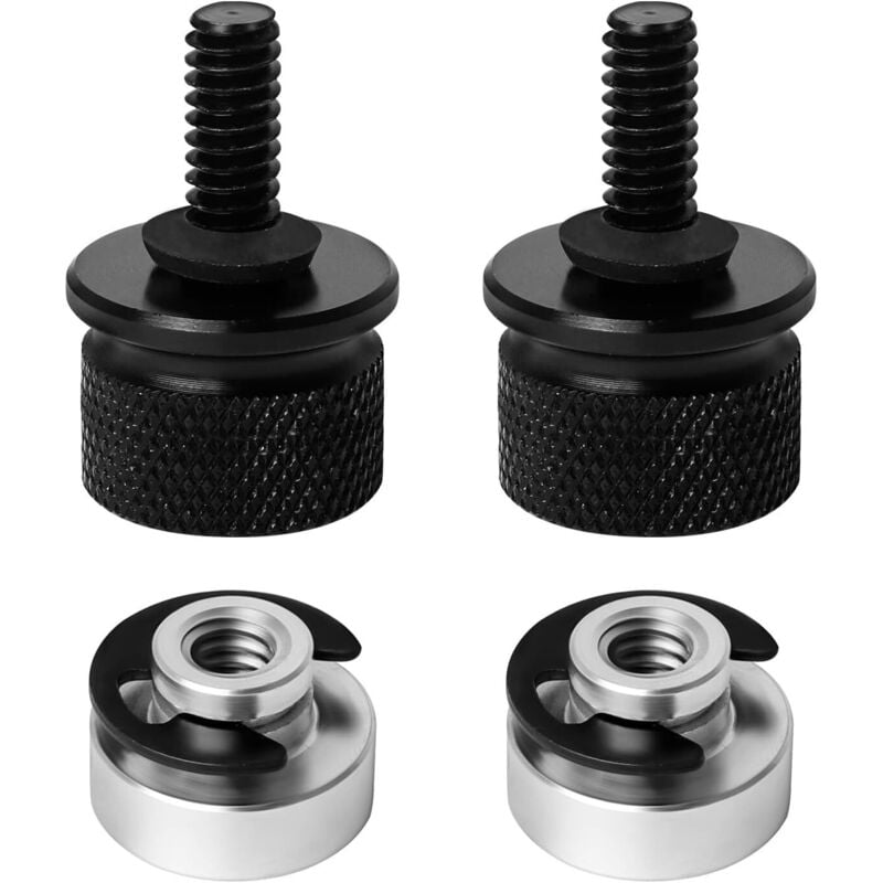 2 Sitzschrauben-Set, Harley Davidson Sattelschraube, Sitzschraube, Motorrad-Heckmontageschraube, für Motorrad, Aluminiumlegierung, Schwarz - Lntyq