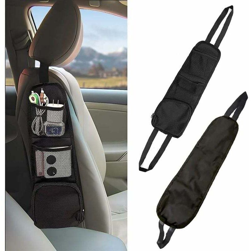 Lntyq - 2 Stück Auto-Seitenaufbewahrung, Autositz-Seiten-Organizer, Multifunktions-Autositz-Aufhängetasche, Autositz-Aufbewahrungstasche,