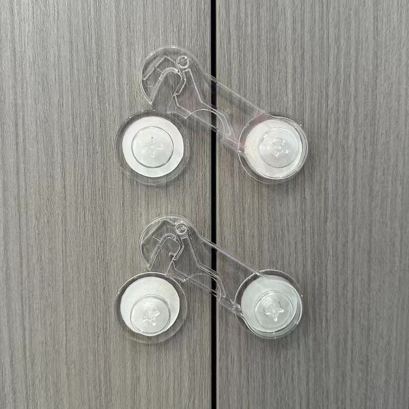 2 Stück Kindersicherheits-Kühlschranktürschloss für Kühlschränke, Gefrierschränke und Schränke, unsichtbares Schrankschloss für Kleinkinder