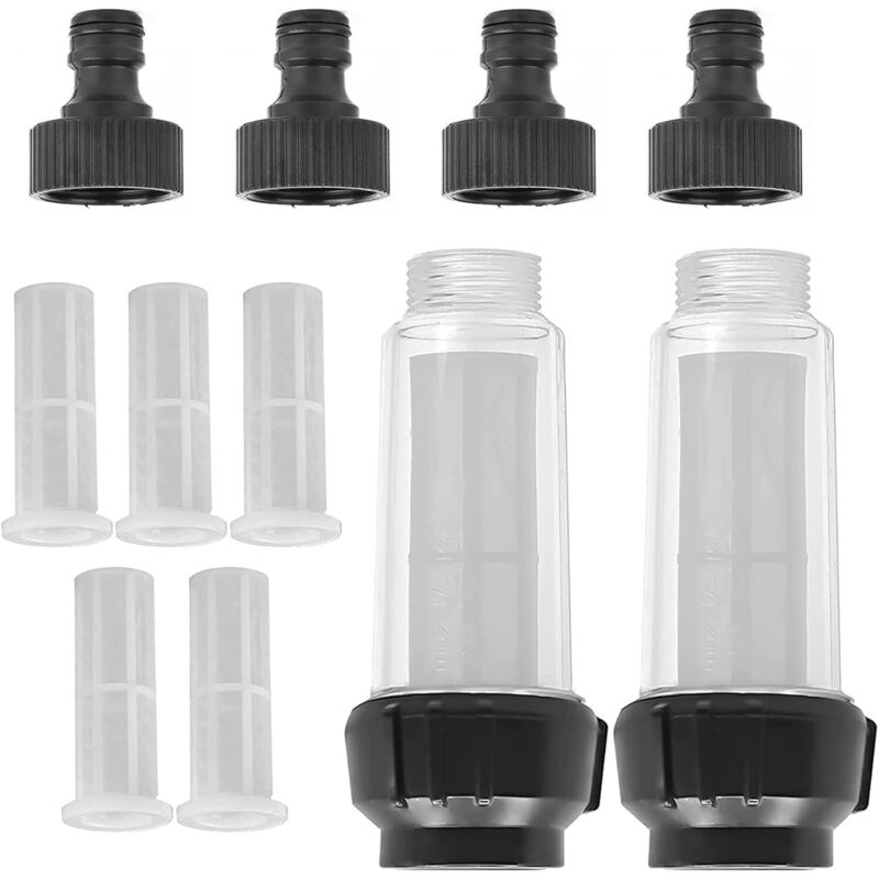 2-teiliges Wasserfilter-Set 3/4', Bewässerungsschlauchfilter, Wasserfilter für Reiniger, Wasserfilter für Gartenschlauch, für Hochdruckreiniger,