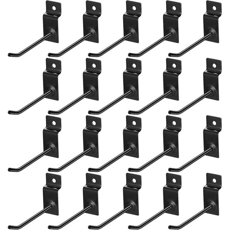 20 Stück Stecktafelhaken zur Wandmontage, 10 cm Stecktafelhaken, Stecktafelhaken für Wandtüren, Wandhaken für Garagen, Geräteschuppen, Werkstätten