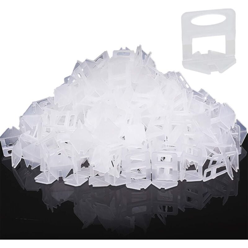 Lntyq 200 Stück Nivellierlaschen für Fliesen-Verlegehilfe, Haftstreifen 3mm Fugenbreite, Fliesenhöhe 6-15mm, Fliesen-Nivelliersystem.