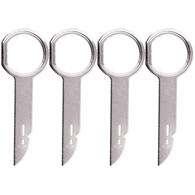 Lntyq - 4-teiliger Autoradio-Entfernungsschlüssel, Universal-Autoradio-Zierleisten-Entfernungsschlüssel-Werkzeuge, Autoradio-Entfernungsschlüssel aus