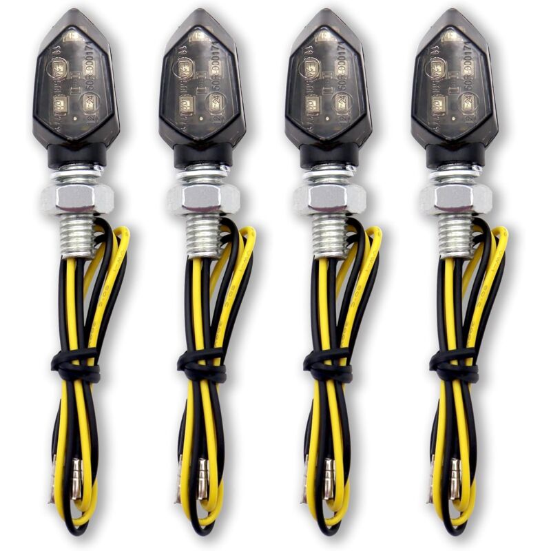 4 x led Motorrad Blinker, 12V wasserdichte Mini Motorrad Lichter, E-geprüft für Motorrad, Tretautos - Lntyq
