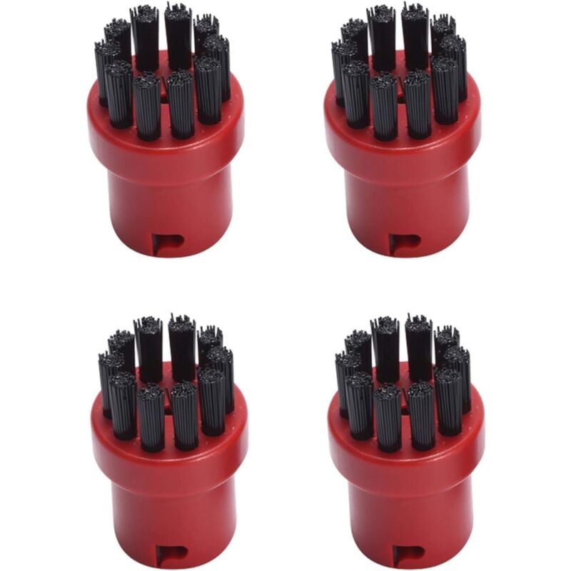 4er-Pack runde Reinigungsbürsten für den Dampfreiniger Kärcher SC1, SC2, SC3, SC4, SC5, SC7 (rot und schwarz) - Lntyq