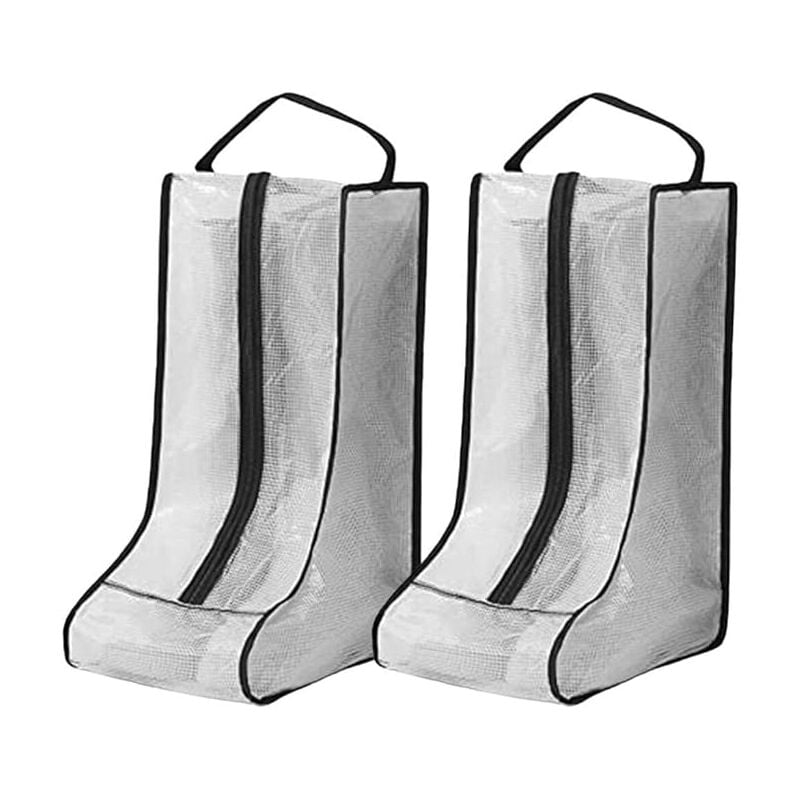 Lntyq Aufbewahrungstaschen für hohe Stiefel, 2 tragbare Schutztaschen für hohe Stiefel, transparente Schuhaufbewahrungstaschen für Reitstiefel,