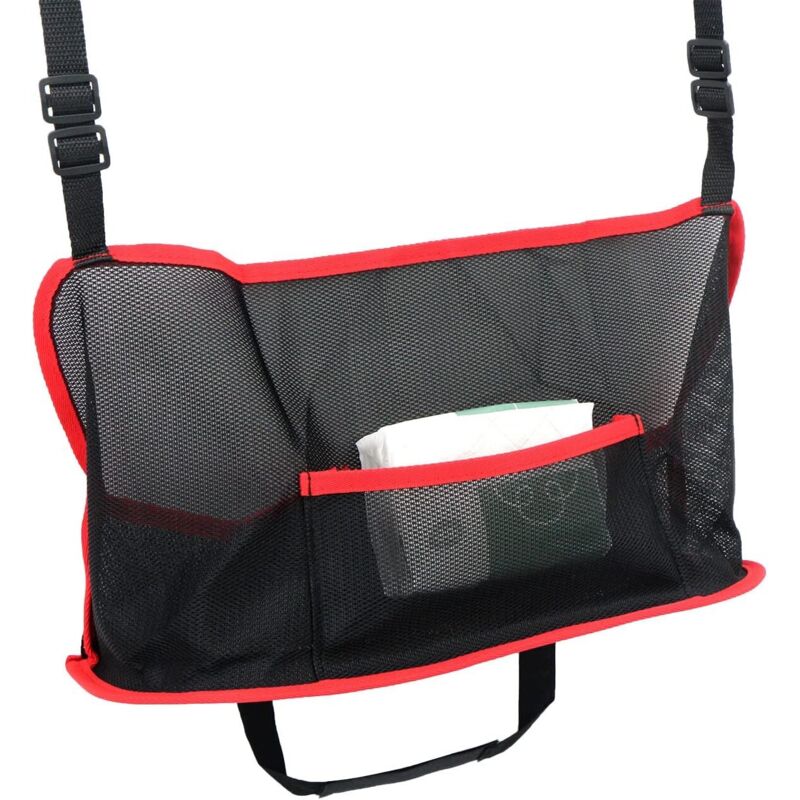 Auto-Netz-Aufbewahrung, Auto-Organizer – universelle Netztasche, verstellbare Netztasche für den Rücksitz, für Geldbörsen, Handy-Aufbewahrung (1
