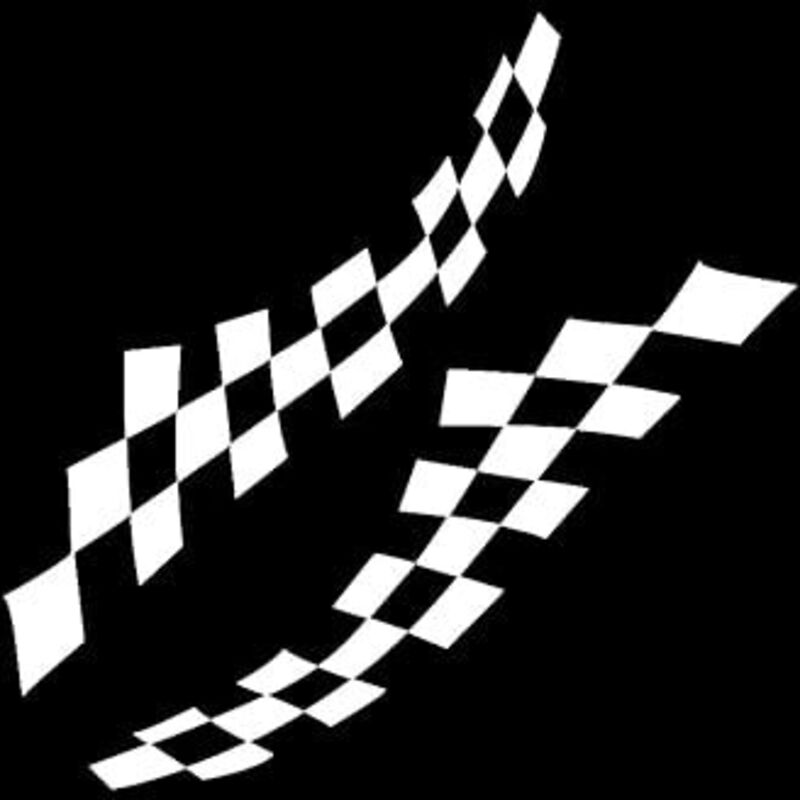 Autoaufkleber, 2 Stück Schachbrett-Grafiken, Rennaufkleber, personalisierte Autoaufkleber, DIY-Aufkleber für die Seitenschweller der Karosserie, 120