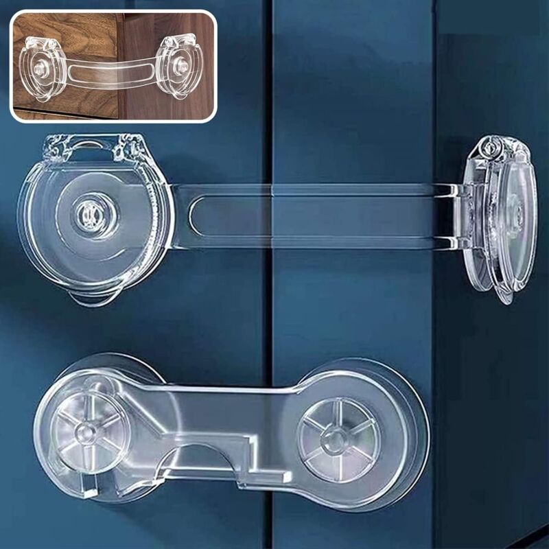 Baby-Schrankschloss, Kindersicherheitsschrank, Baby-Schubladen-Sicherheitsbarriere, Holzofen-Schubladenschutz, kein Bohren, Baby-Sicherheitsset für